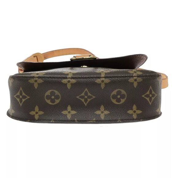LOUIS VUITTON Saint Cloud MM Shoulder Bag Monogram Leather Brown M51243 17FA183 - Picture 11 of 16